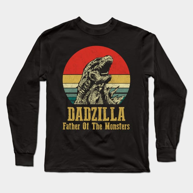 Dadzilla - Father Of Monsters Long Sleeve T-Shirt by LMW Art